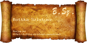 Bottka Szixtusz névjegykártya